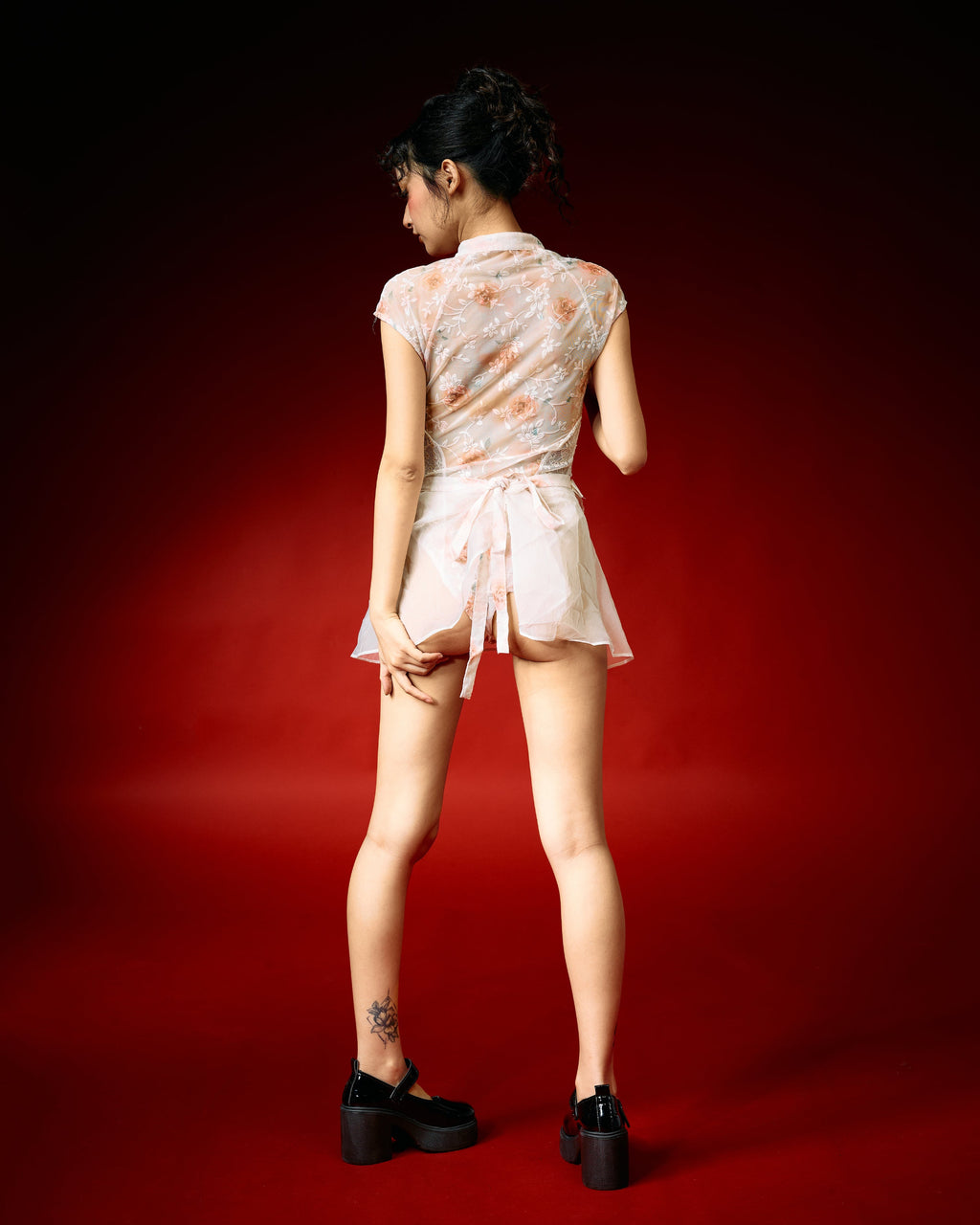 Blossom Veil Lace Dress Set