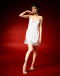 Silken Desire White Lace Nightdress Set
