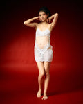Sheer Bloom White Lace Mini Nightdress