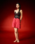 Red Noir Lace Nightdress Set