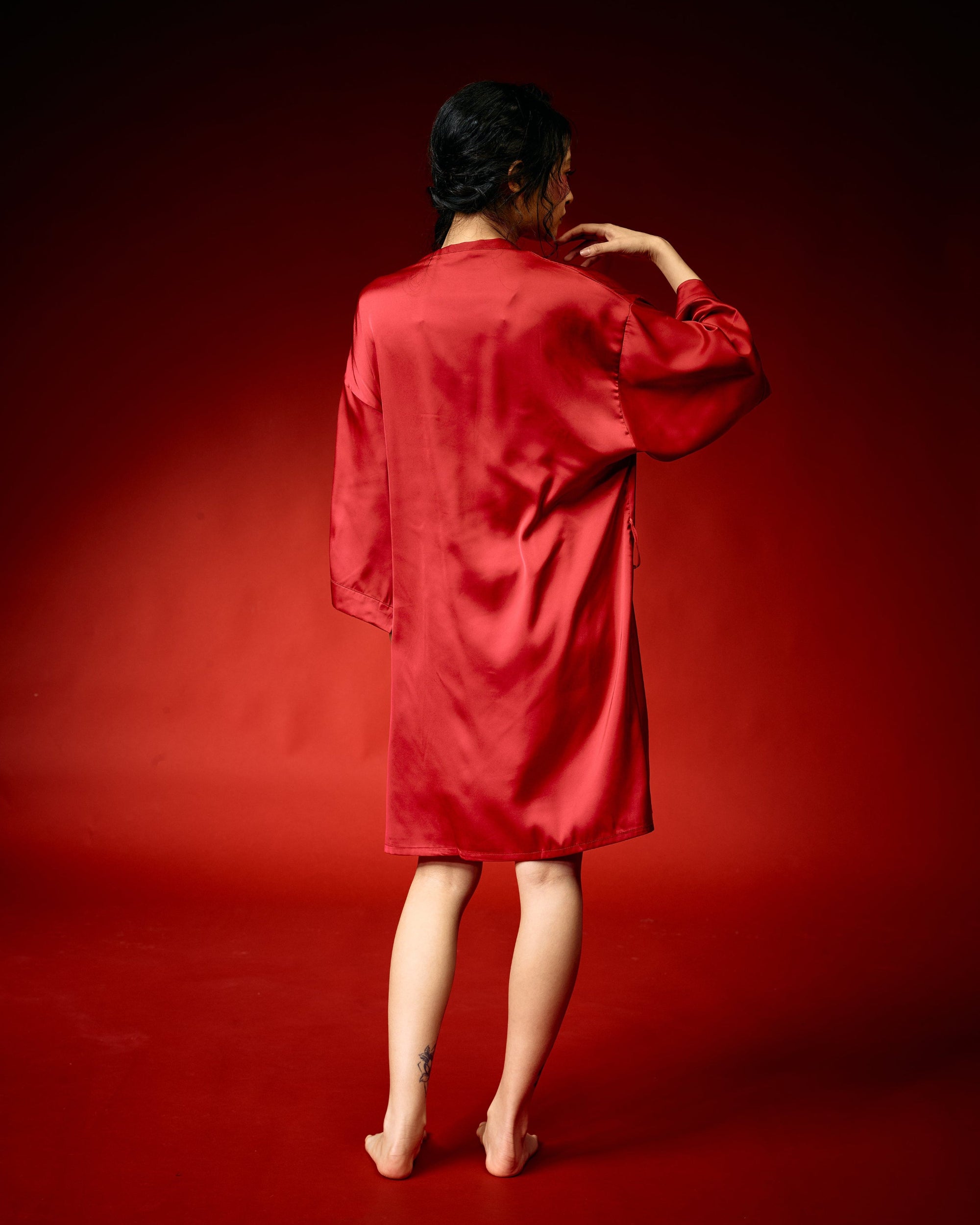 Red Noir Lace Nightdress Set