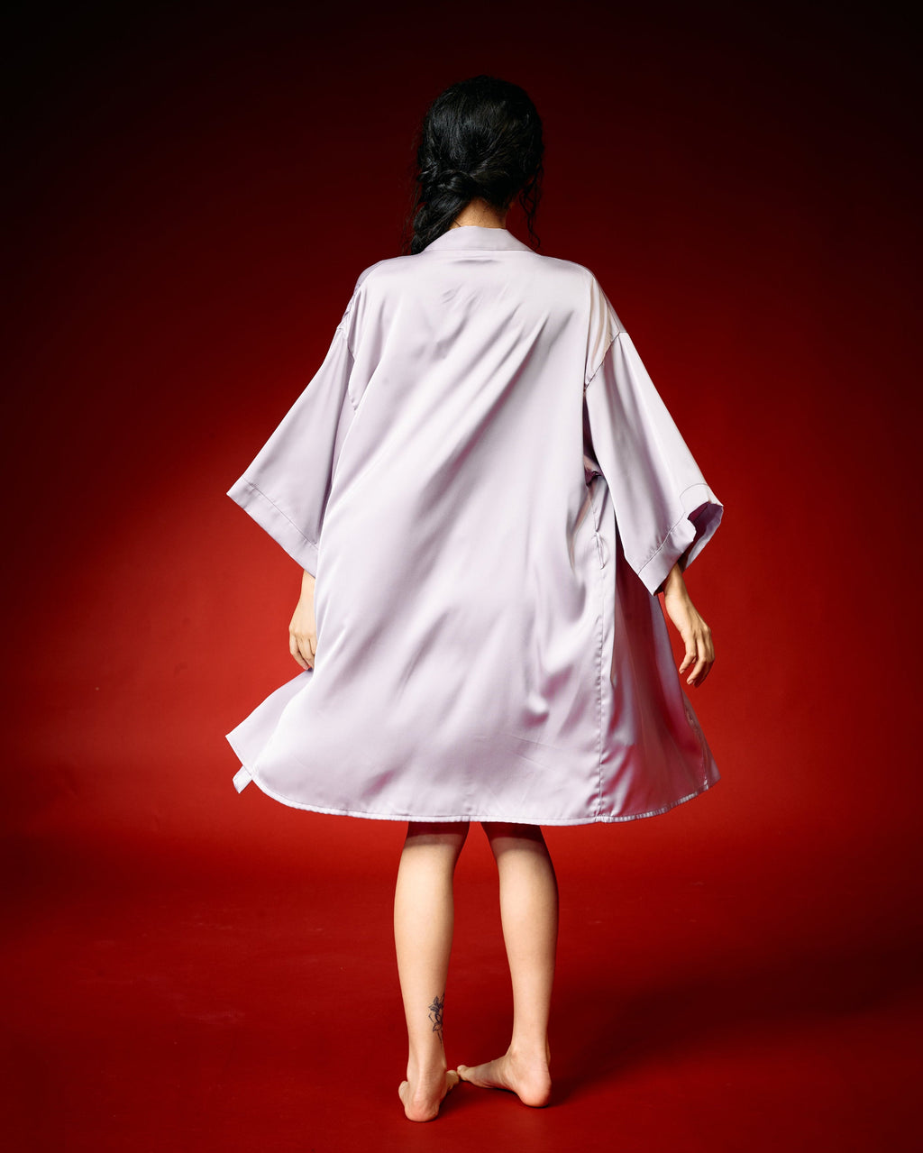 Purple Noir Lace Nightdress Set